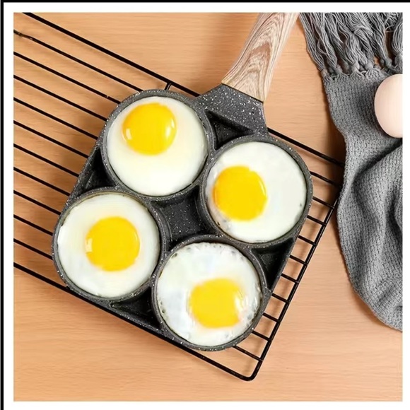 None stick egg frying pan, 4 Hole frying pan - Picture 2 of 5